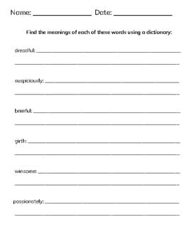 Vocabulary in Context - Fill in the Blank Stories